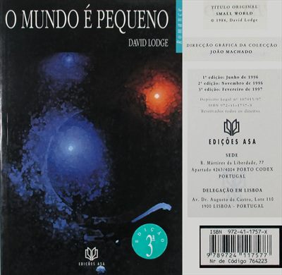 O Mundo e Pequeno ISBN 972-41-1757-X