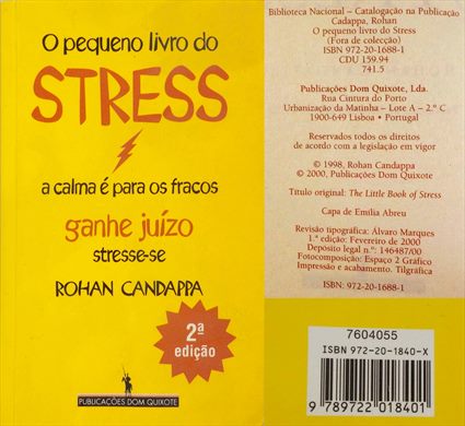 O pequeno livro do stress ISBN 972-20-1840-X