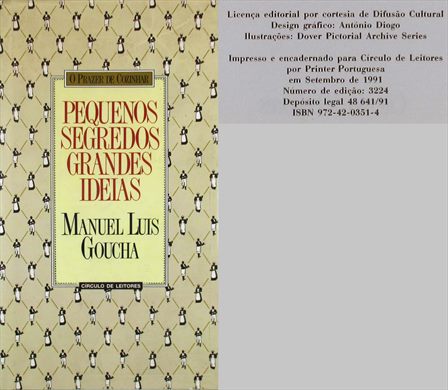O Prazer de Cozinhar Pequenos Segredos Grandes Ideias ISBN 972-42-0351-4