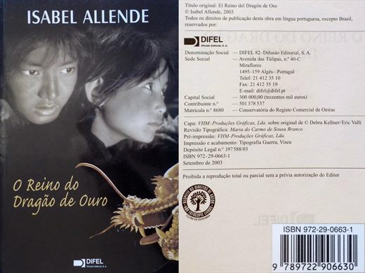O Reino do Dragao de Ouro ISBN 972-29-0663-1