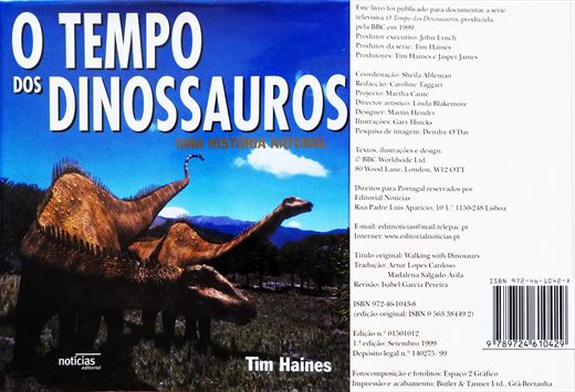 O Tempo dos Dinossauros ISBN 972-46-1042-X