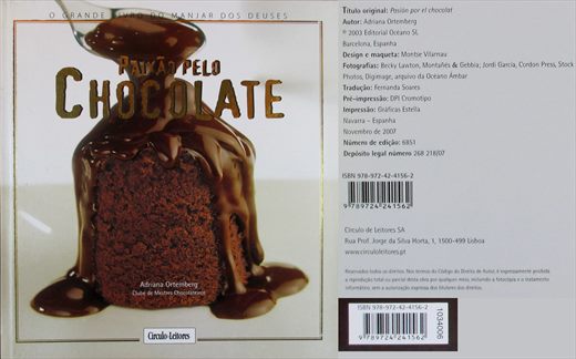 Paixao pelo Chocolate ISBN 978-972-42-4156-2