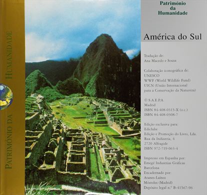 Patrimonio da Humanidade America do Sul ISBN 84-408-0308-7