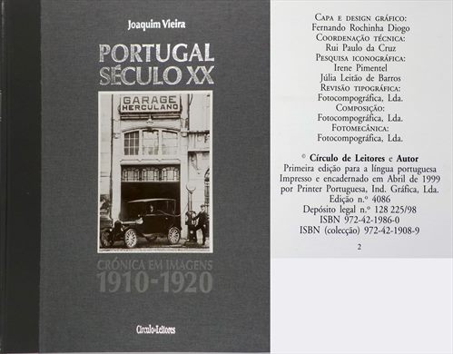 Portugal Seculo XX Cronica em Imagens 1910-1920 - ISBN 972-42-1986-0