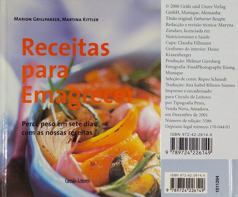Receitas para Emagrecer ISBN 972-42-2614-X