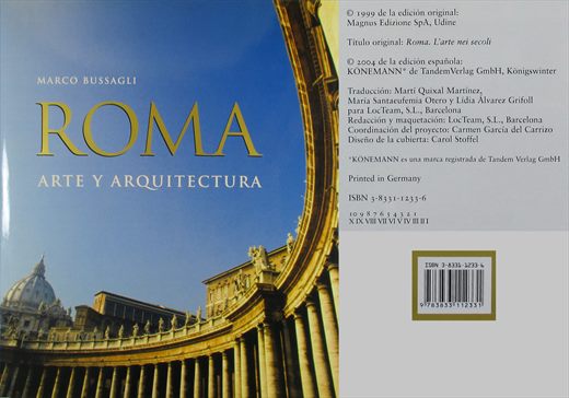 Roma Arte y Arquitectura ISBN 3-8331-1233-6