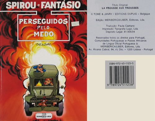 Spirou e Fantasio Perseguidos pelo Medo ISBN 972-45-1123-5