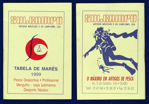 Sulcampo - Tabela de mares 1999