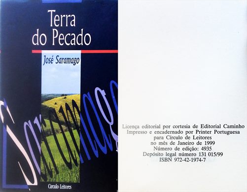 Terra do Pecado ISBN 972-42-1974-7