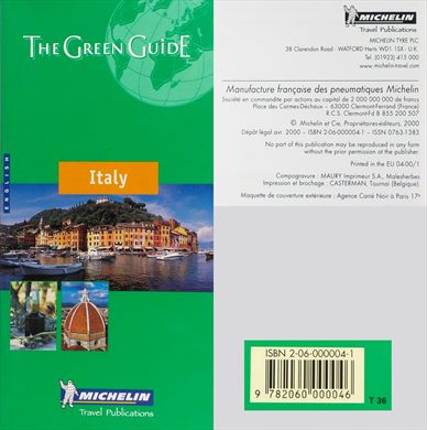 The Green Guide Italy ISBN 2-06-000004-1