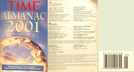 Time Almanac 2001 ISBN 1-929049-11-0