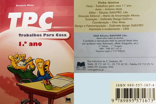 Trabalhos para Casa 1o. ano - ISBN 989-557-167-4