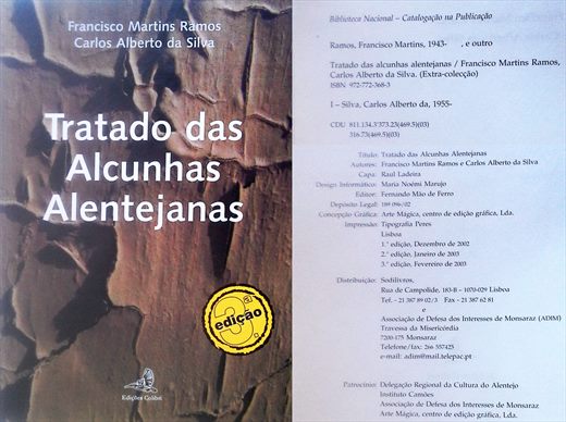 Tratado das Alcunhas Alentejanas ISBN 972-772-368-3