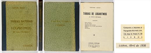 Tabuas naturais e de logaritmos 1936