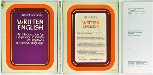 Written english ISBN 0-13-970673-9