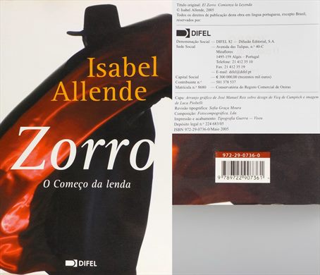 Zorro O Comeco da Lenda ISBN 972-29-0736-0