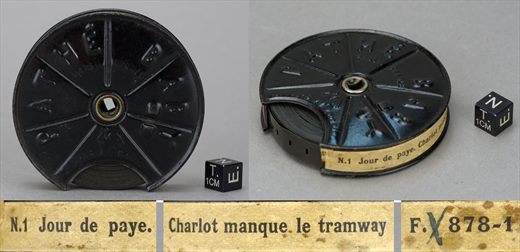 N.1 Jour de paye. Charlot manque le tramway. F. 878-1