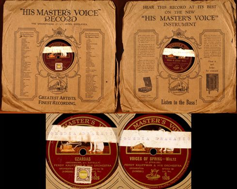 Ferdy Kauffman and His Orchestra - Czardas - Voices of Spring Waltz - 1927