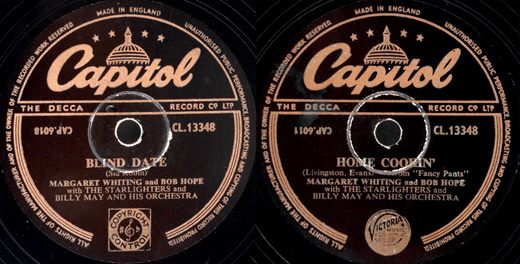 Margaret Whiting and Bob Hope - Blind Date - Home Cookin - 1950