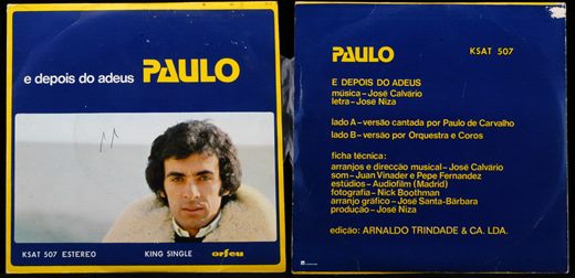 Paulo de Carvalho - E Depois do Adeus - 1974