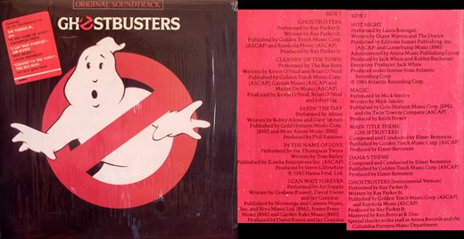 Various Artists - Ghostbusters - Original Motion Picture Soundtrack - 1984