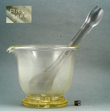 Conjunto Almofariz vidro (Almofariz e pilao)
