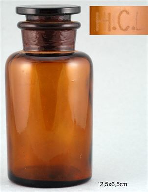 Frasco ambar 12,5cmx6,5cm (H.C.L.)