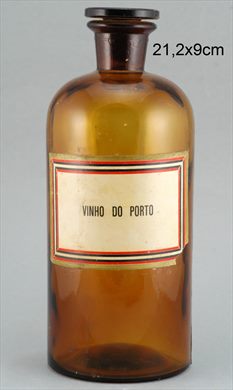 Frasco ambar 21,2cmx2x9cm (Vinho do Porto)
