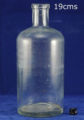 Frasco vidro cristalino 19cms