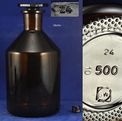 Frasco ambar 500cc 16cms