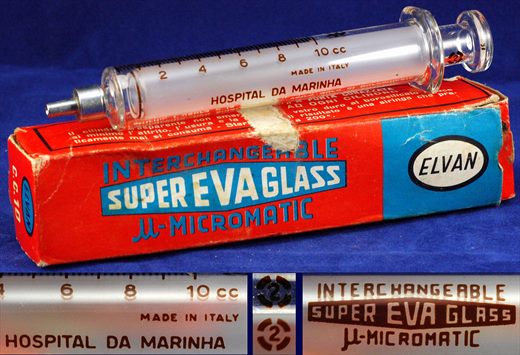 Seringa Super EVA Glass 10cc - Hospital da Marinha