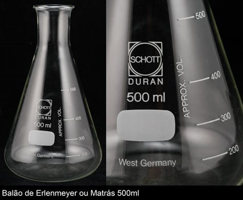 Balao de Erlenmeyer ou Matras 500ml - Schott Duran