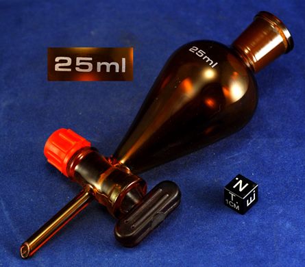 Funil de decantacao 25ml ambar