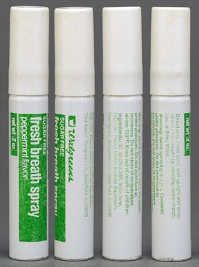 Walgreen's fresh breath spray peppermint flavor