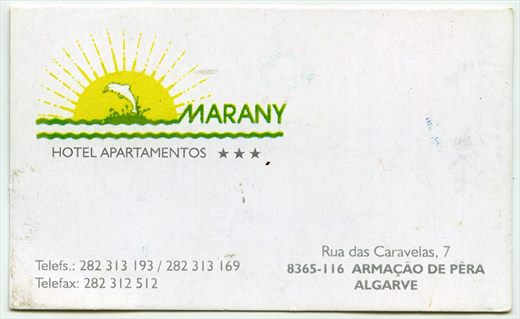Aparthotel Marany (Cartao de visita)