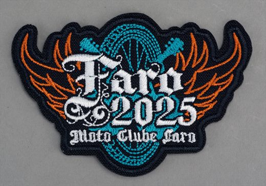Moto Clube Faro 2025 emblema bordado