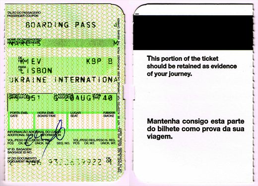 Boarding Pass (verde)