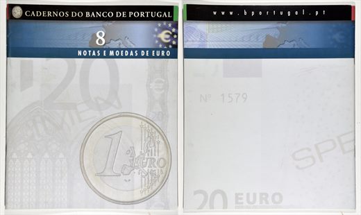 Cadernos do banco de Portugal 8 - Notas e moedas de euro