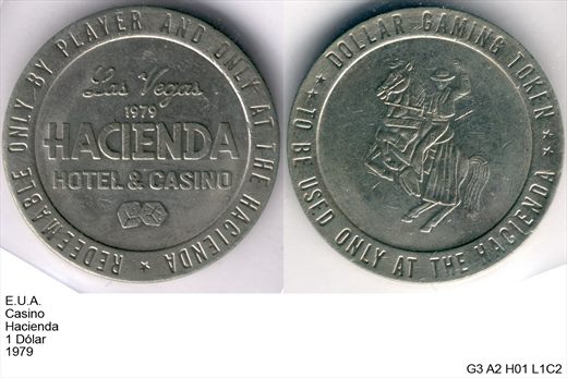 EUA - Nevada - Las Vegas - Hacienda - Dolar 1 1979 - G3 A2 H01
