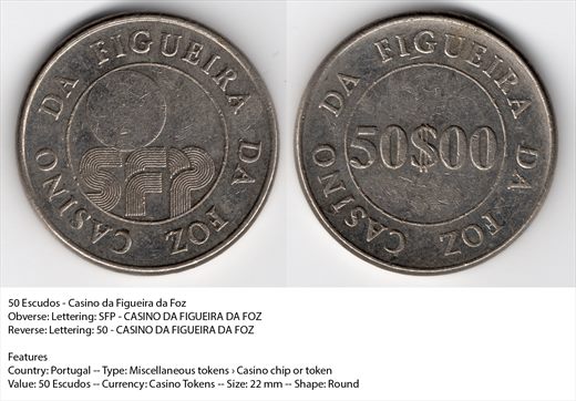 Portugal - Casino Figueira da Foz - Escudo 50