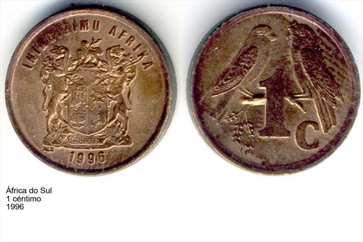 Africa do Sul - Centimo 1 - 1996 - G6 A3 H04 L7C1