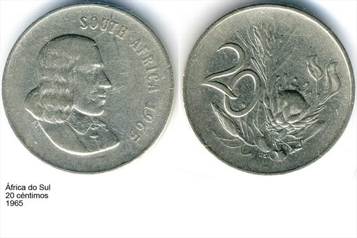 Africa do Sul - Centimo 20 - 1965 - G5 A3 H01 L6C2