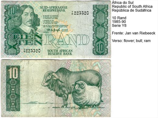 Africa do Sul - Rand 10 - 1990 - Serie Y8