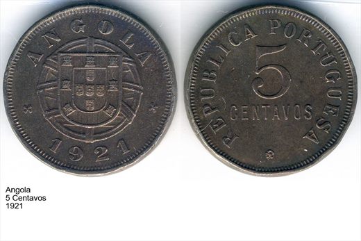 Angola - Centavo 5 - 1921 - G5 A2 H08 L5C2