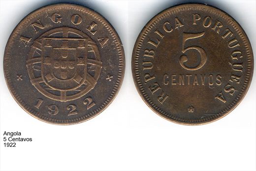 Angola - Centavo 5 - 1922 - G5 A2 H08 L5C3