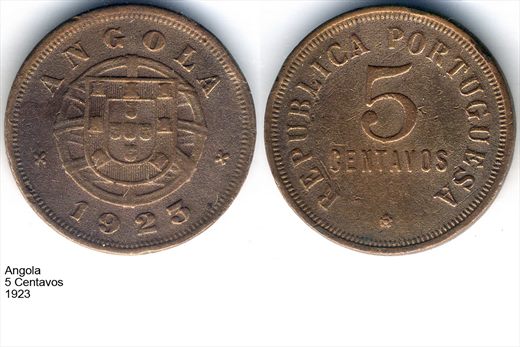 Angola - Centavo 5 - 1923 - G5 A2 H08 L5C4