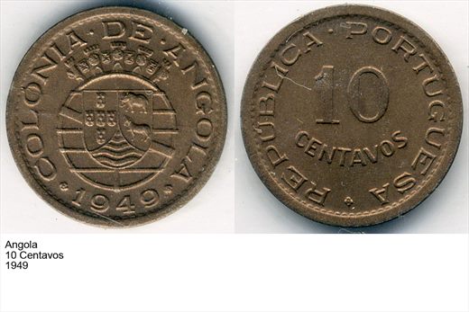 Angola - Centavo 10 - 1949 - G6 A2 H10 L2C3