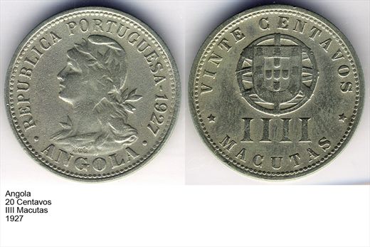 Angola - Centavo 20 - 1927 - G5 A2 H08 L6C3
