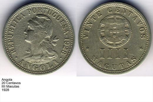 Angola - Centavo 20 - 1928 - G5 A2 H08 L6C4