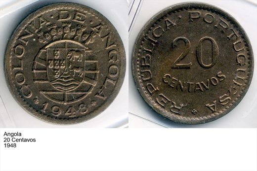 Angola - Centavo 20 - 1948 - G6 A2 H10 L1C5